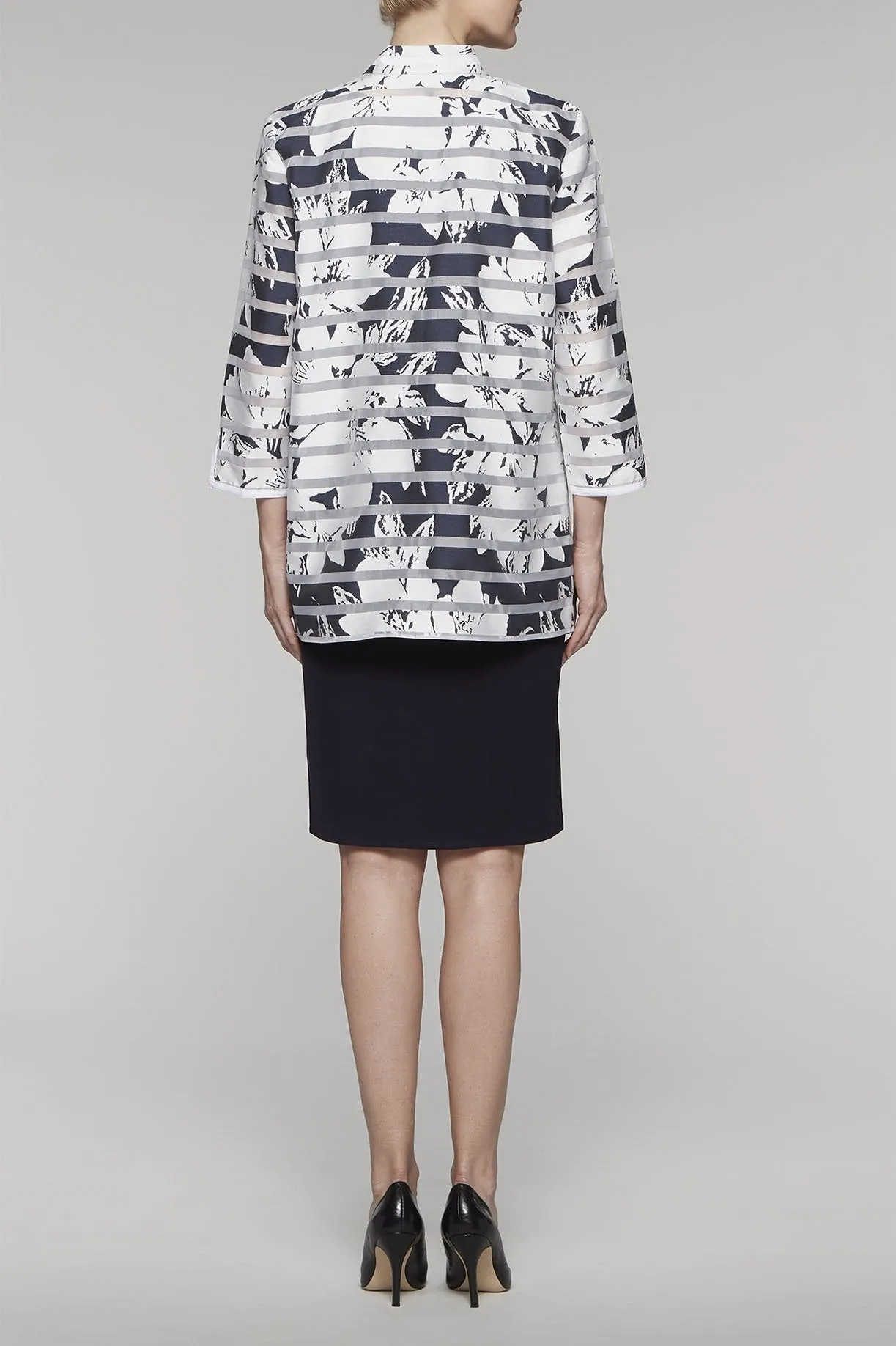 Navy Garland Blossom Jacket