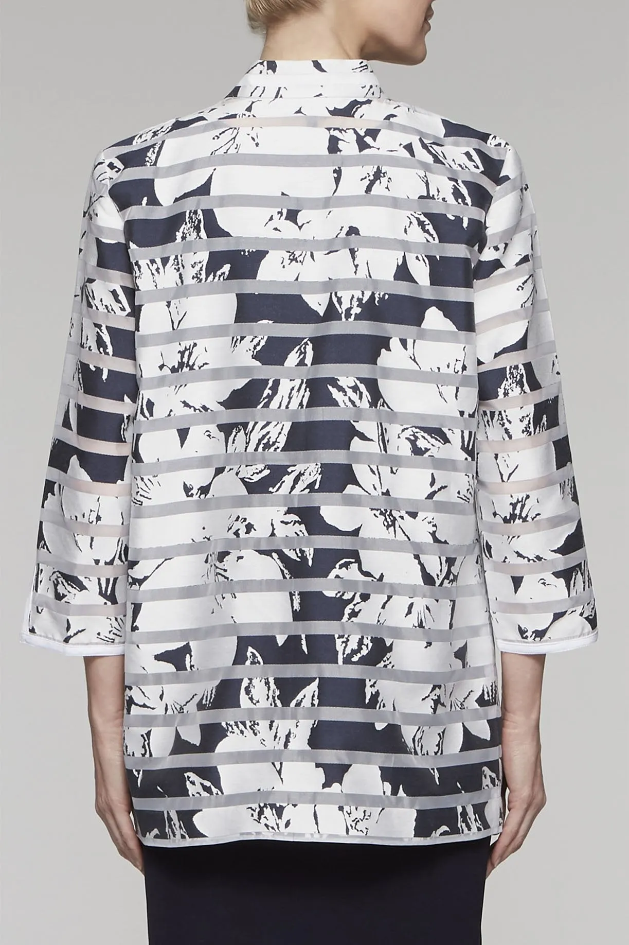 Navy Garland Blossom Jacket