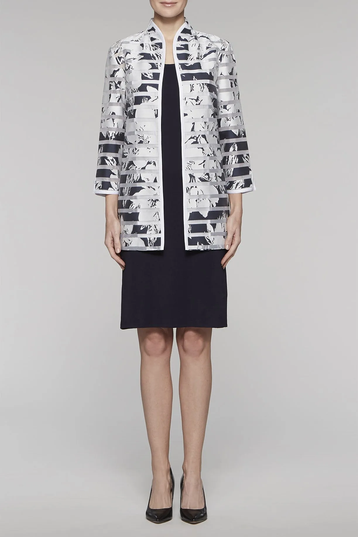 Navy Garland Blossom Jacket