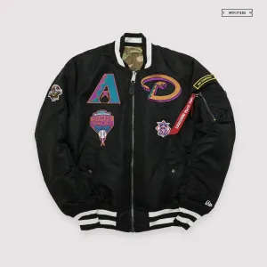 NEW ERA X ALPHA INDUSTRIES ARIZONA DIAMONDBACKS REVERSIBLE BOMBER JACKET
