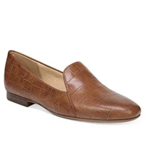 NEW Naturalizer Youth Kit 2 Maple Croco Embossed Print Driving Loafer Brown