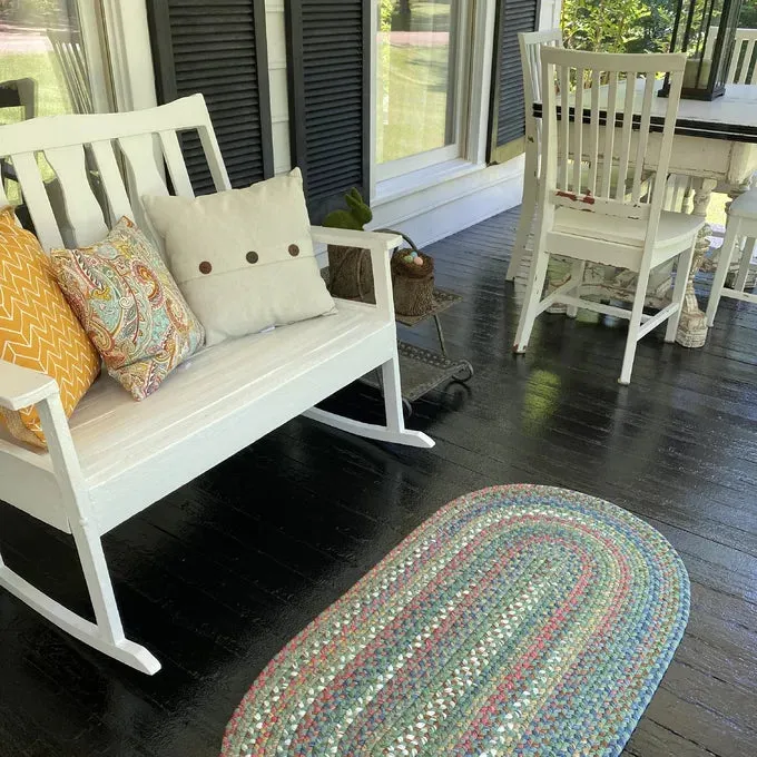 New Orval Handmade Green Indoor/Outdoor Rug 2 Ft x 3 Ft