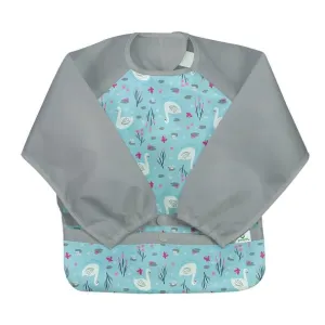 New! Snap & Go™ Easy-wear Long Sleeve Bib-Aqua Swan (Min. of 2, multiples of 2)