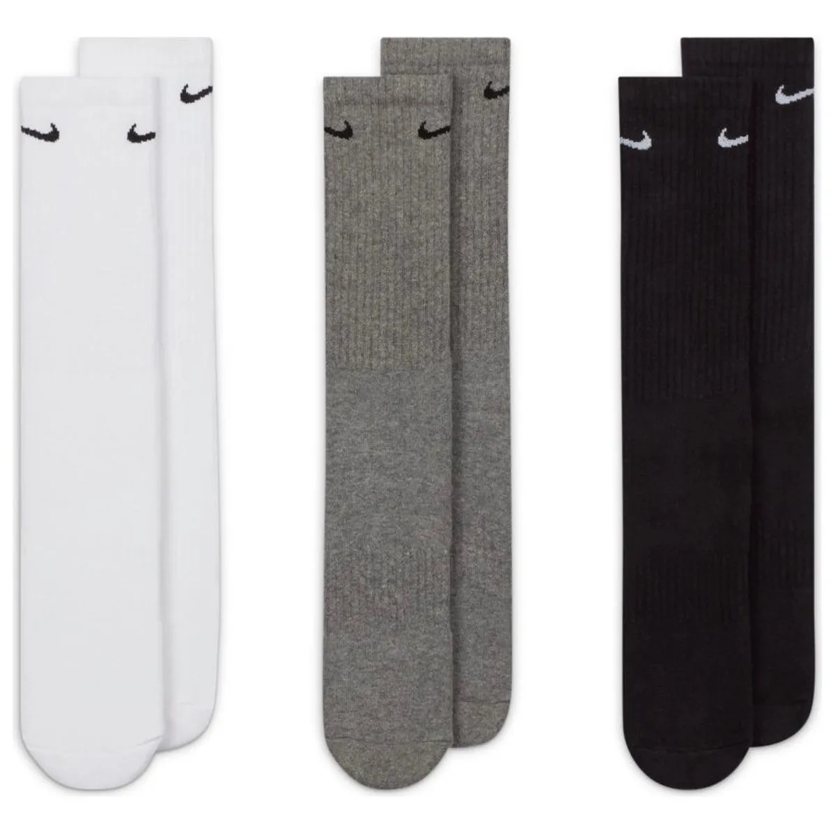Nike - Everyday Cushioned Mens Crew Socks Multi 3 Pack
