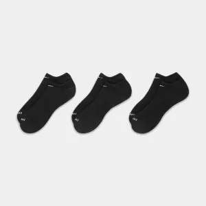 NIKE EVERYDAY PLUS CUSHIONED NO-SHOW SOCK 3-PACK - BLACK