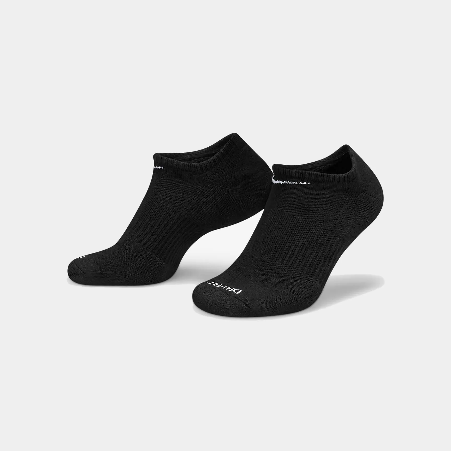 NIKE EVERYDAY PLUS CUSHIONED NO-SHOW SOCK 3-PACK - BLACK