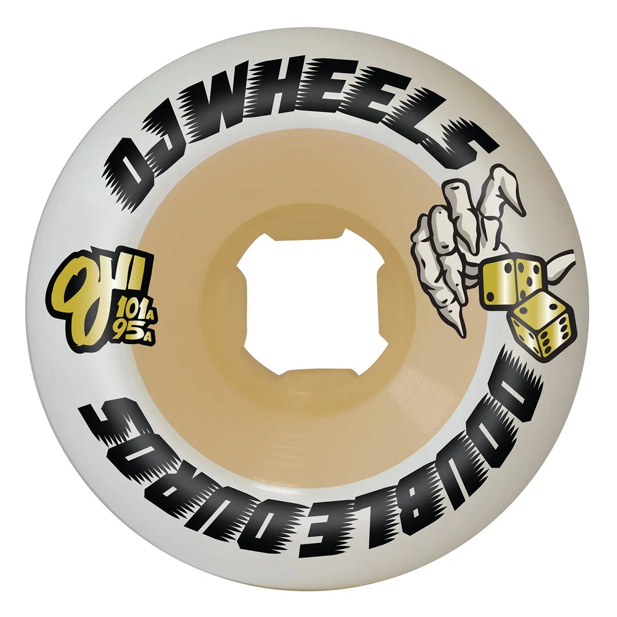 OJ - Double Duro White Gum Mini Combo 54MM 101A/95A Skateboard Wheels