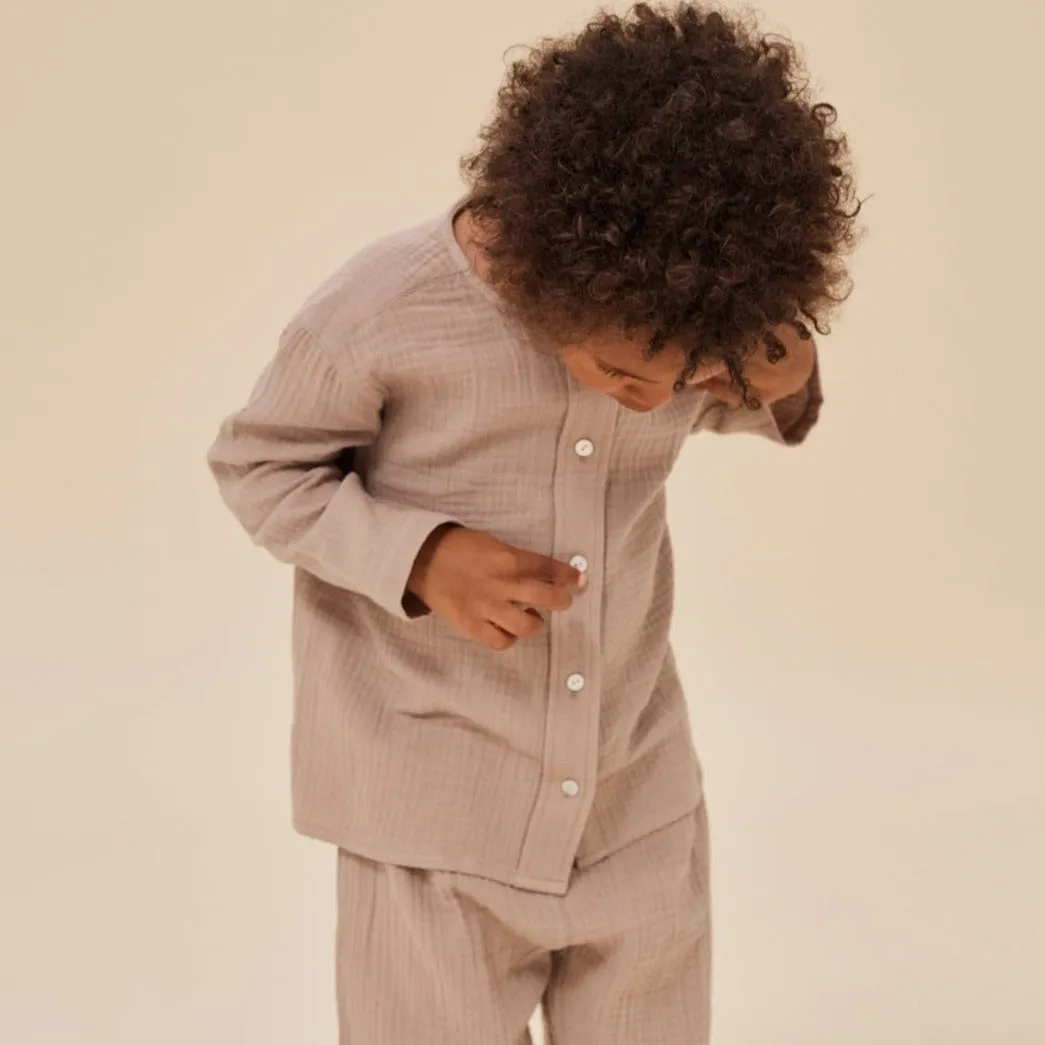 Olive Organic Cotton Button Up Shirt