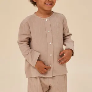 Olive Organic Cotton Button Up Shirt