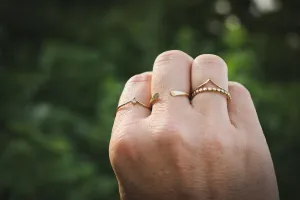 Open Hammered Ring