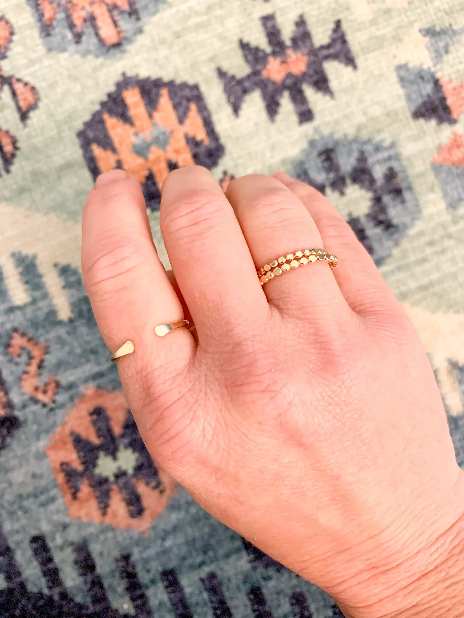Open Hammered Ring