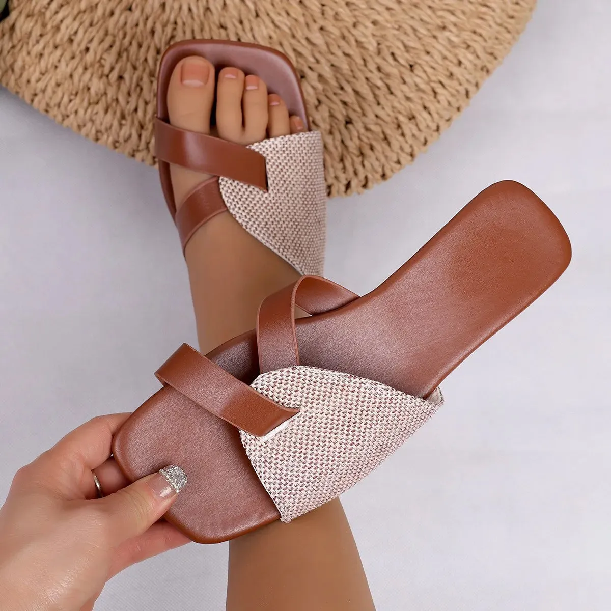 Open Toe Flats Sandals