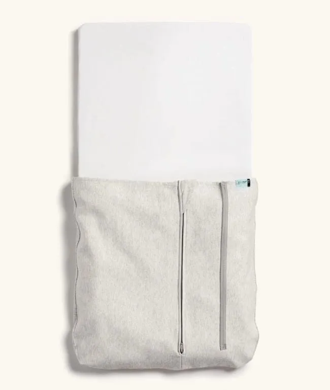 Organic Cot Tuck Sheet/Blanket - Grey Marle
