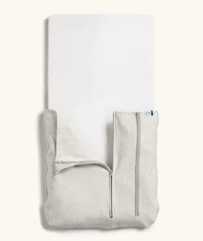 Organic Cot Tuck Sheet/Blanket - Grey Marle