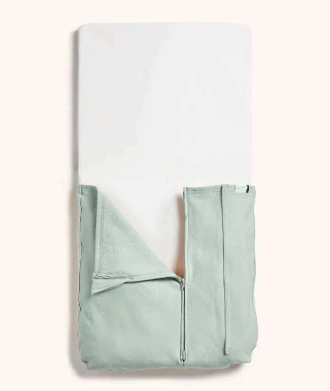 Organic Cot Tuck Sheet/Blanket - Sage