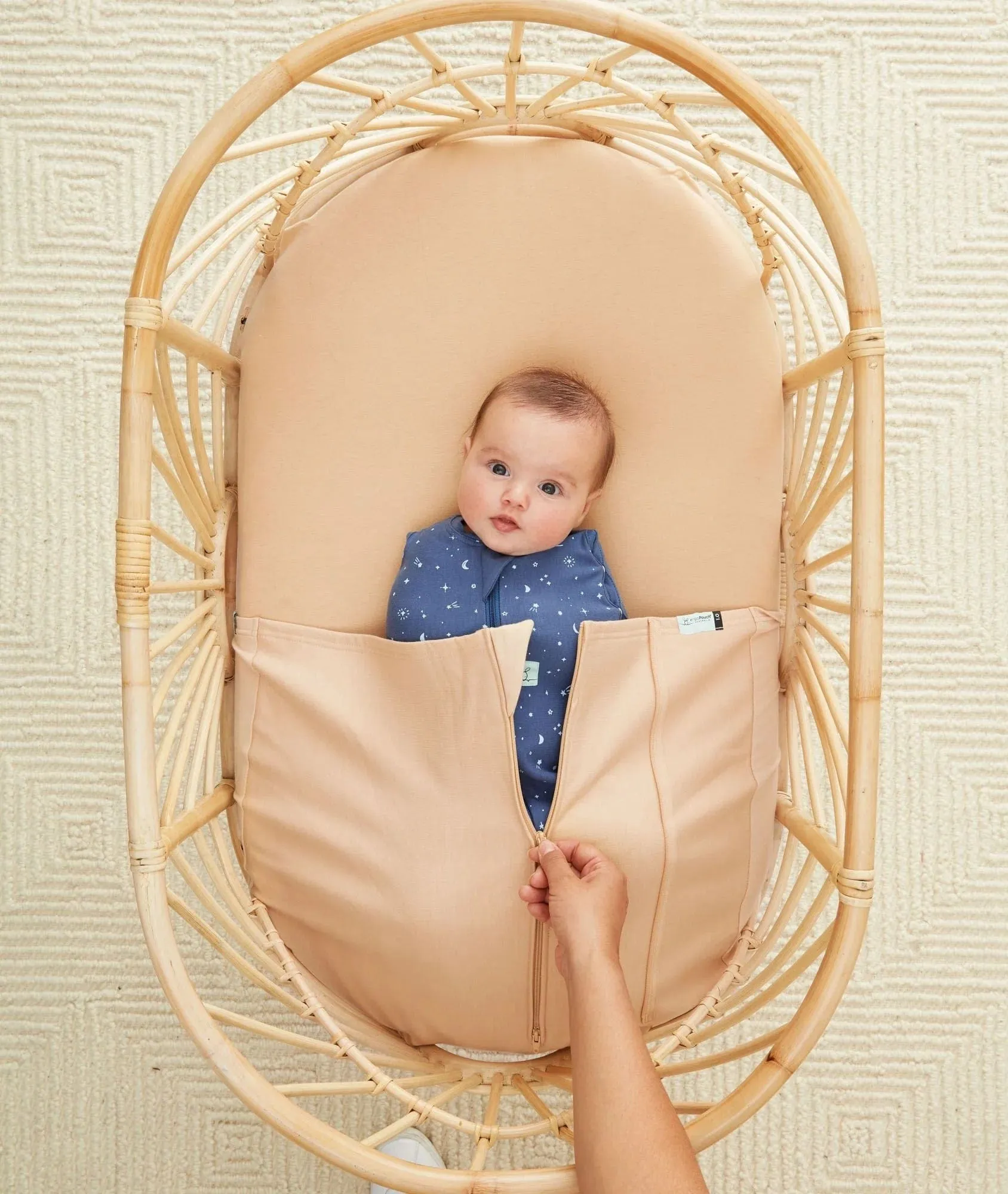 Organic Cot Tuck Sheet/Blanket - Wheat