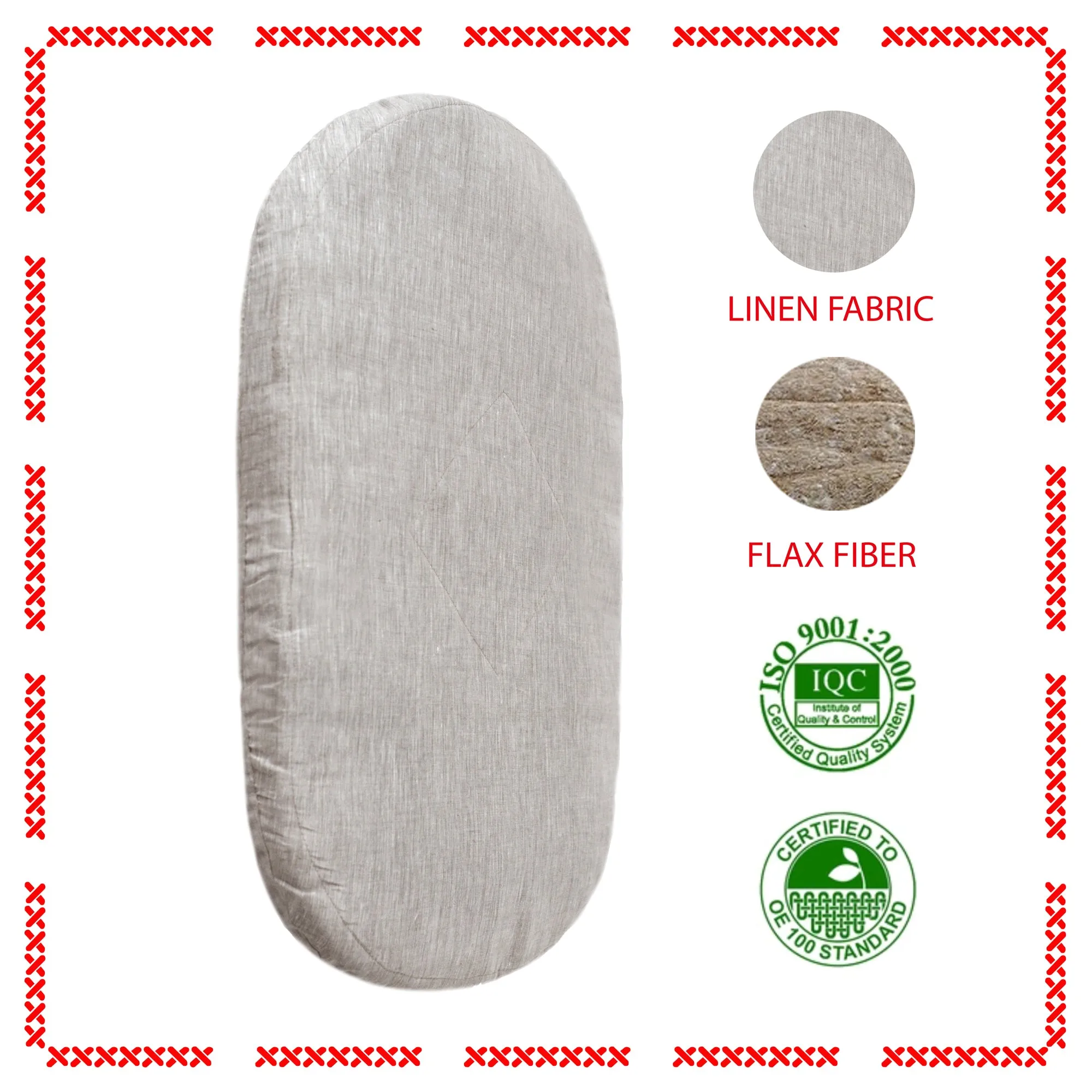 Organic Flax Baby Changing Pad, Cover & Basket