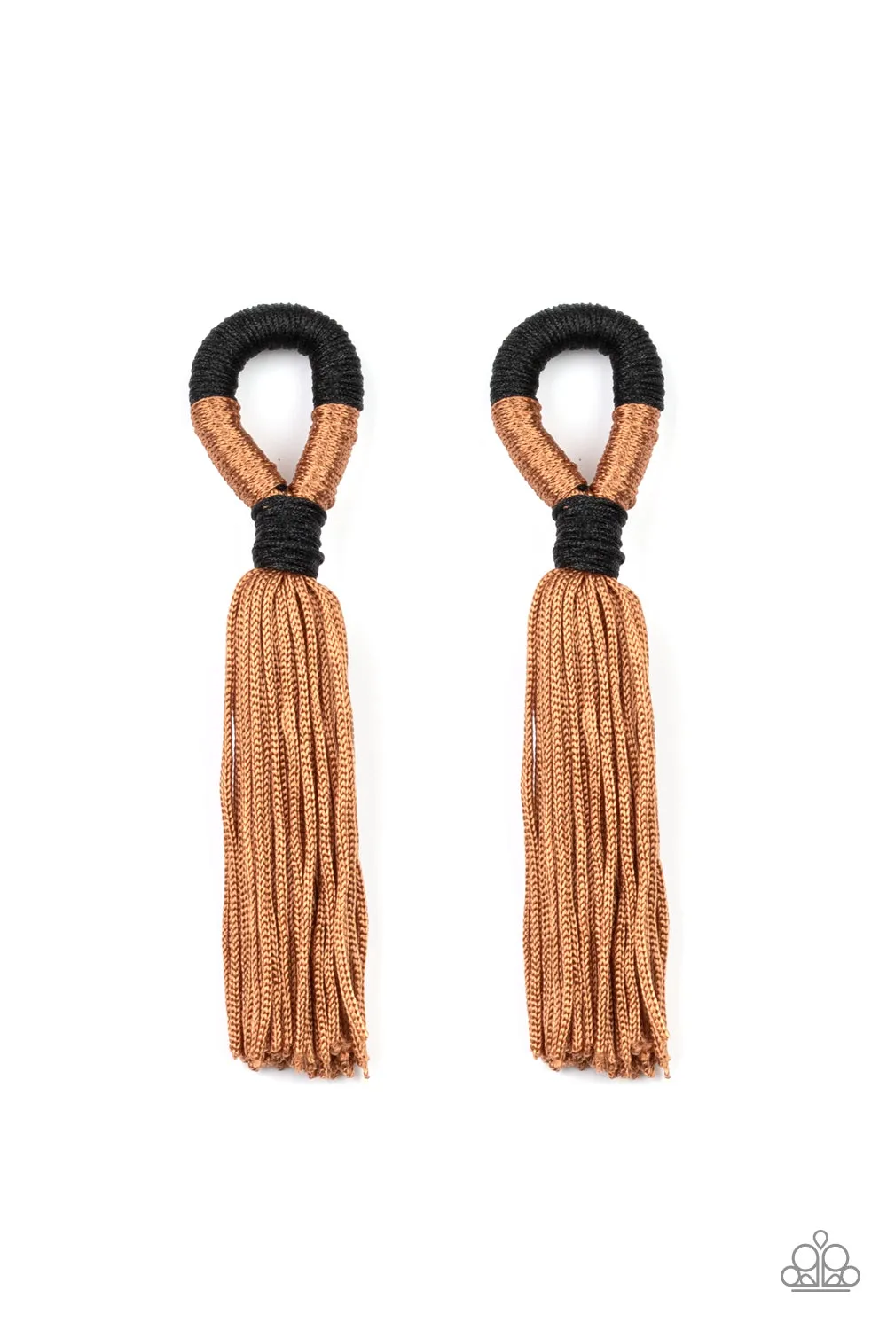 Paparazzi Moroccan Mambo Earrings Brown