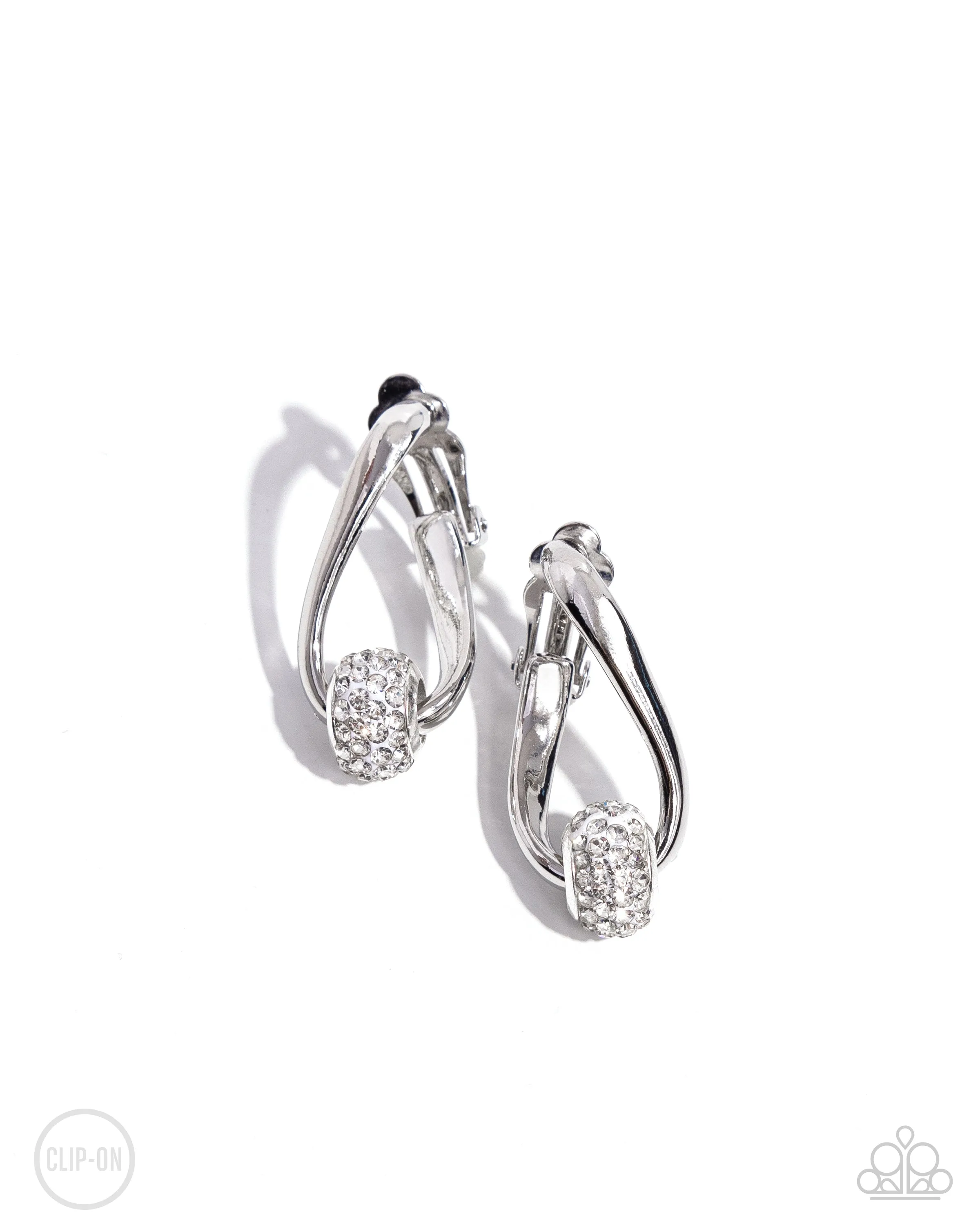 Paparazzi Secret Standout - White Earrings