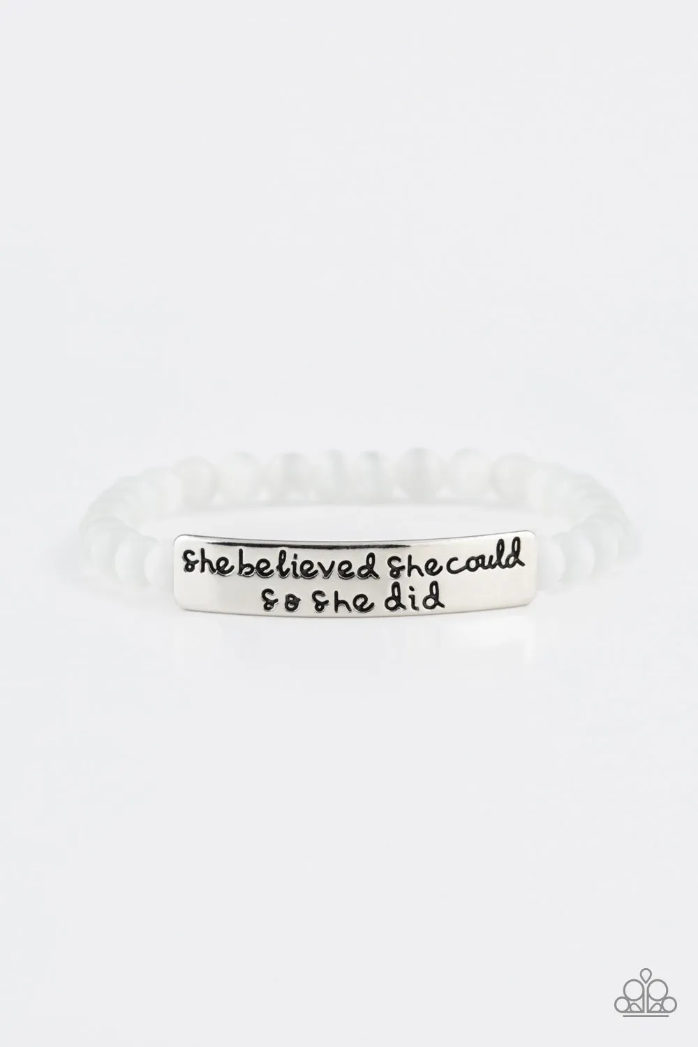 Paparazzi So She Did Bracelet White