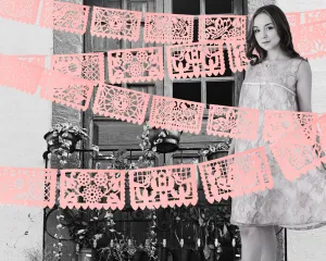 Peach Plastic Papel picado banners 3 pk|Plastic