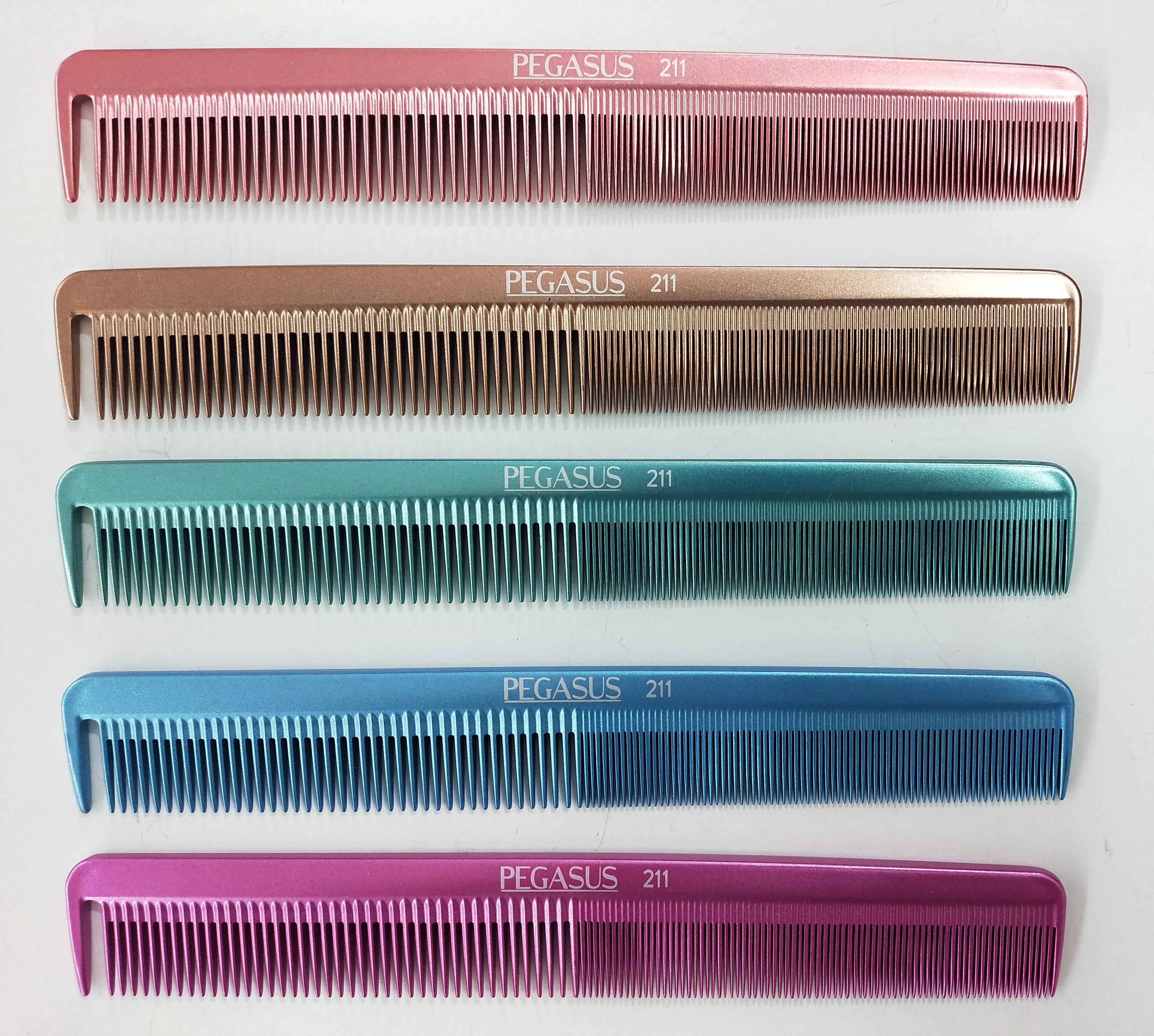 Pegasus MICOLOR 211, 9in Hard Rubber Cutting Comb With Sectioning Tooth, Anti Static, Heat and Chemically Resistant, Wet Hair, Everyday Grooming Comb | Peines de goma dura - Blue