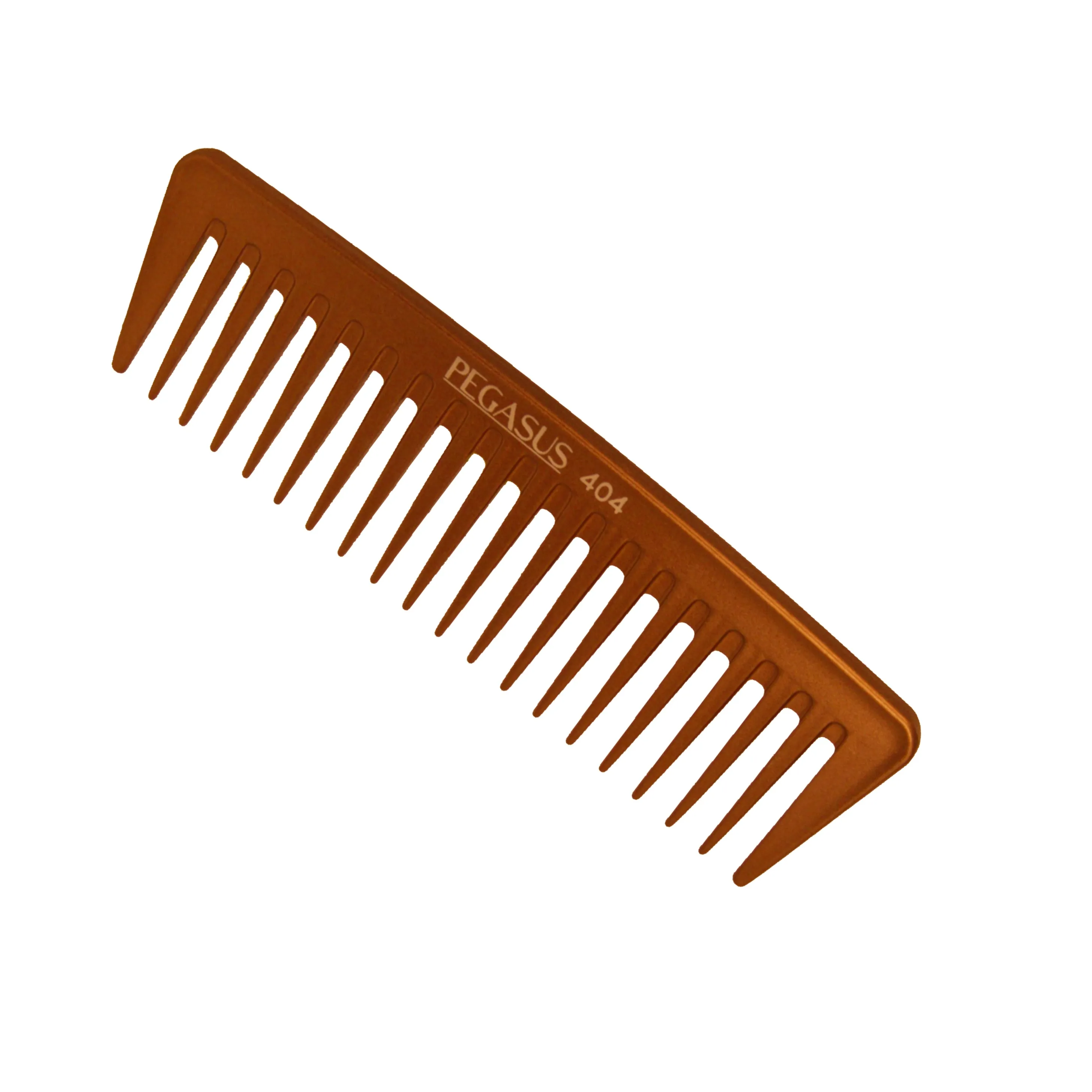 Pegasus MICOLOR 404, 7in Hard Rubber Wide Tooth Tall Styling Comb, Handmade, Seamless, Smooth Edges, Anti Static, Heat and Chemically Resistant, Wet Hair, Everyday Grooming Comb | Peines de goma dura - Gold