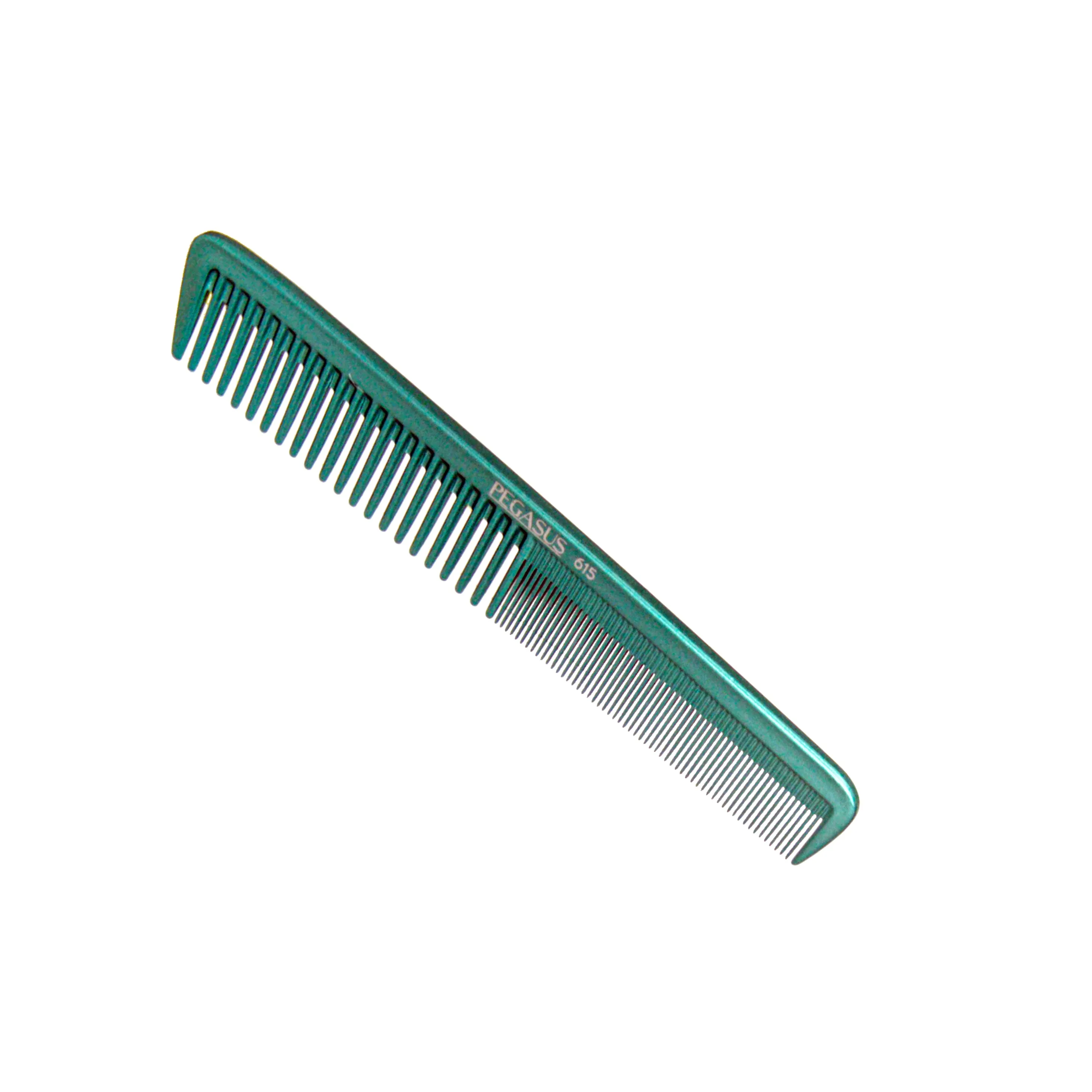 Pegasus MICOLOR 615, 7in Hard Rubber Clipper Comb, Handmade, Seamless, Smooth Edges, Anti Static, Heat and Chemically Resistant, Portable Pocket Purse Dresser Comb | Peines de goma dura - Green