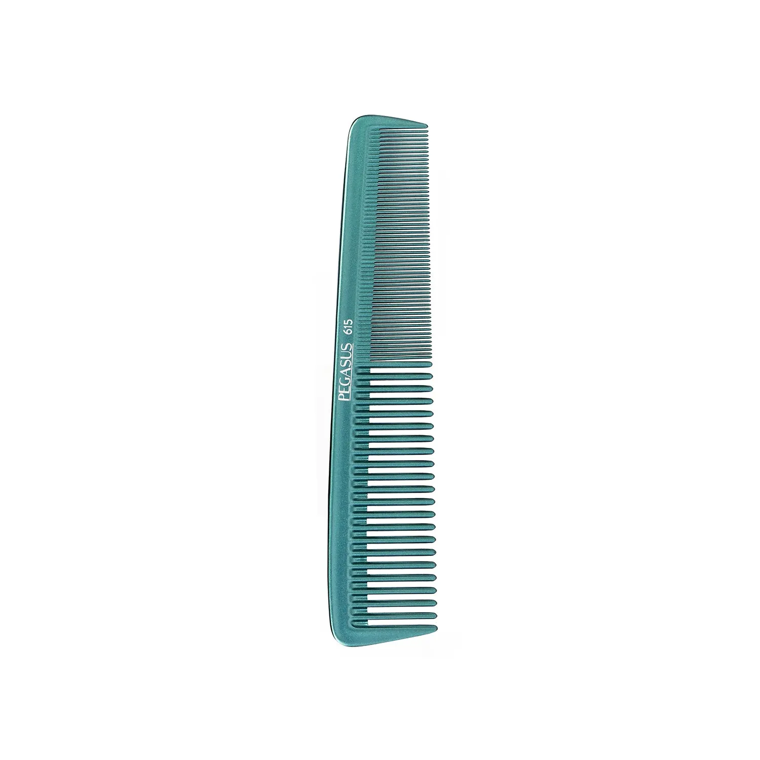 Pegasus MICOLOR 615, 7in Hard Rubber Clipper Comb, Handmade, Seamless, Smooth Edges, Anti Static, Heat and Chemically Resistant, Portable Pocket Purse Dresser Comb | Peines de goma dura - Green
