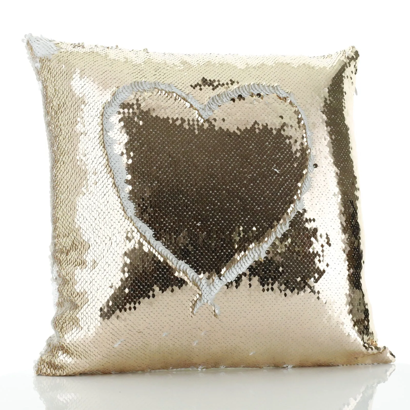 Personalised Sequin Cushion with Hippo Rain Drop Glitter Print and Cute Text