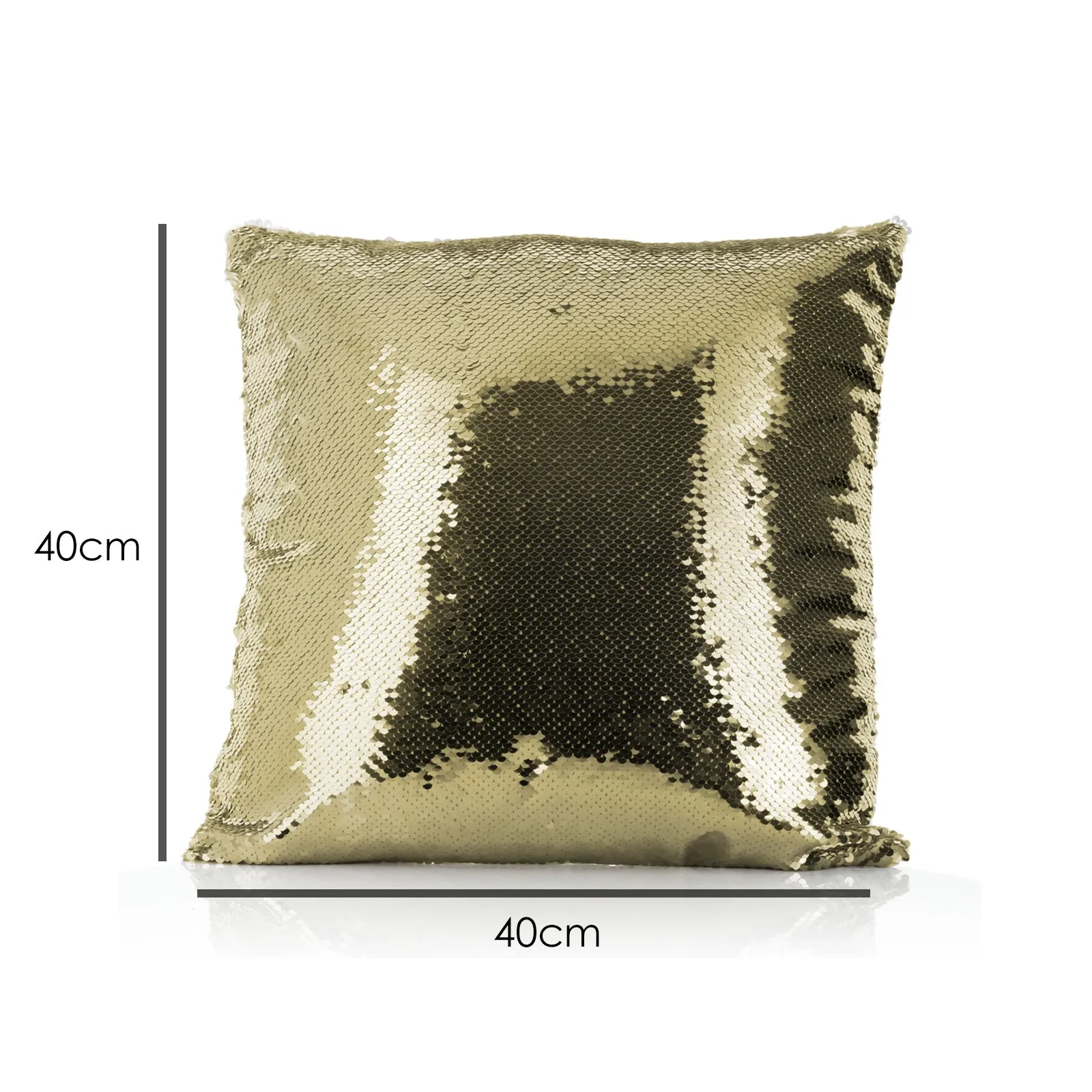 Personalised Sequin Cushion with Hippo Rain Drop Glitter Print and Cute Text