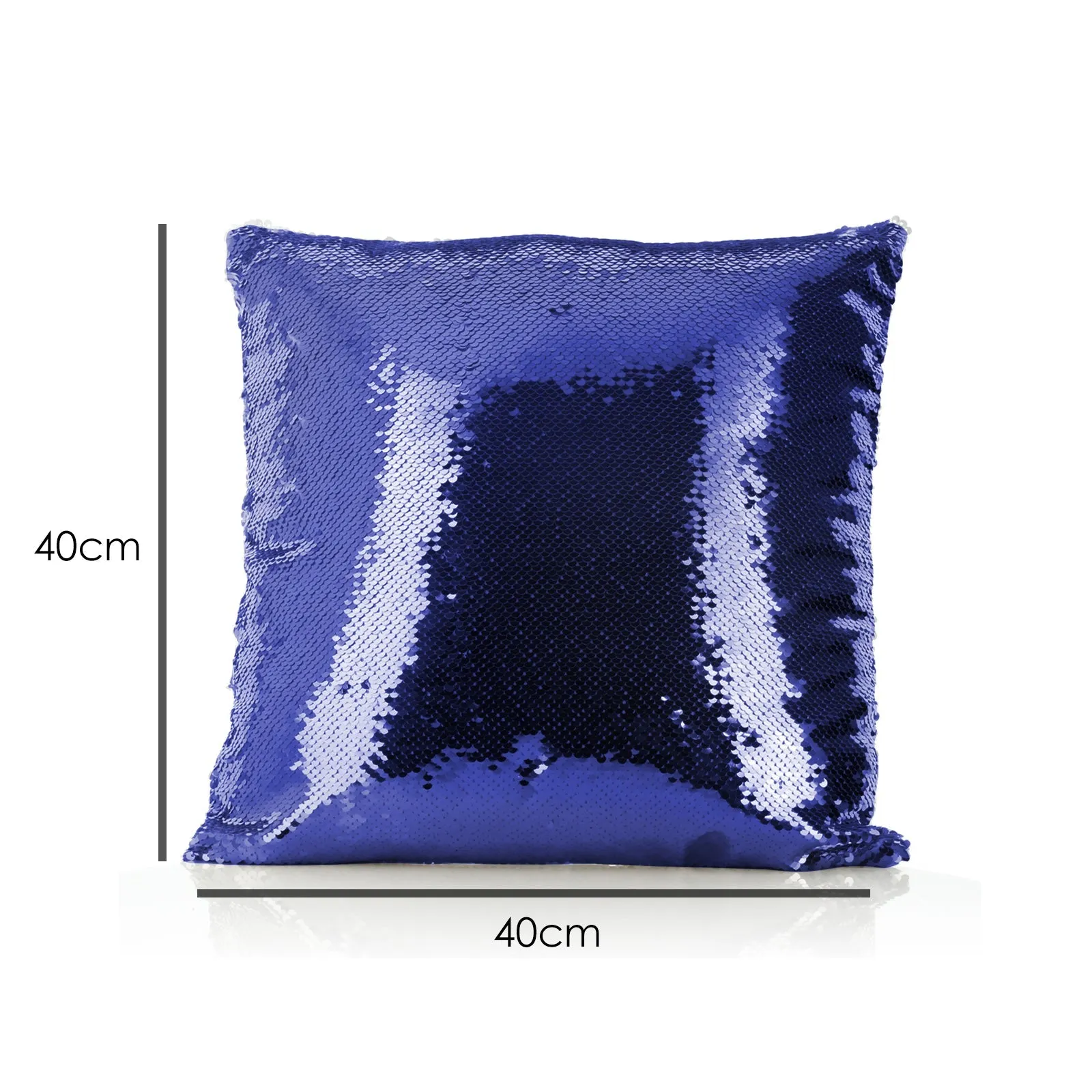 Personalised Sequin Cushion with Hippo Rain Drop Glitter Print and Cute Text