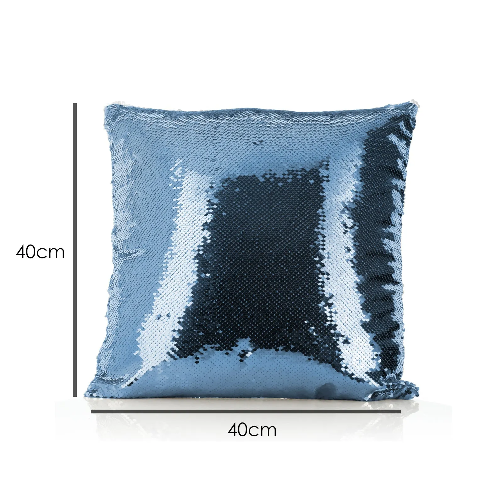 Personalised Sequin Cushion with Hippo Rain Drop Glitter Print and Cute Text