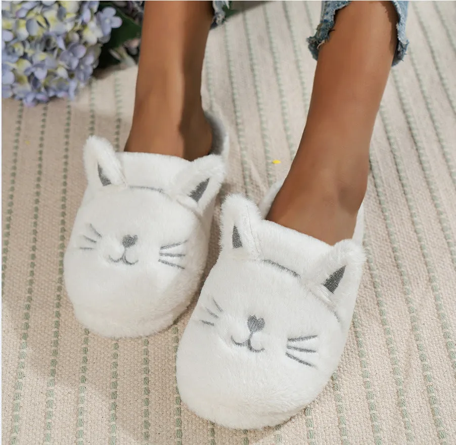 Purr-fectly Cozy: Cat-Themed Soft Bottom Slippers!