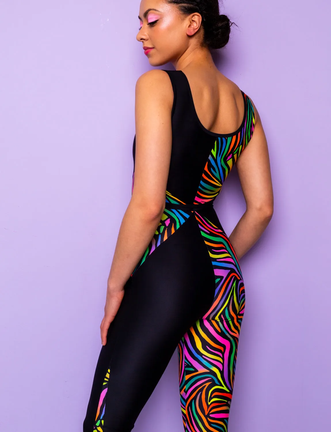 Rainbow Mayhem Flip Catsuit