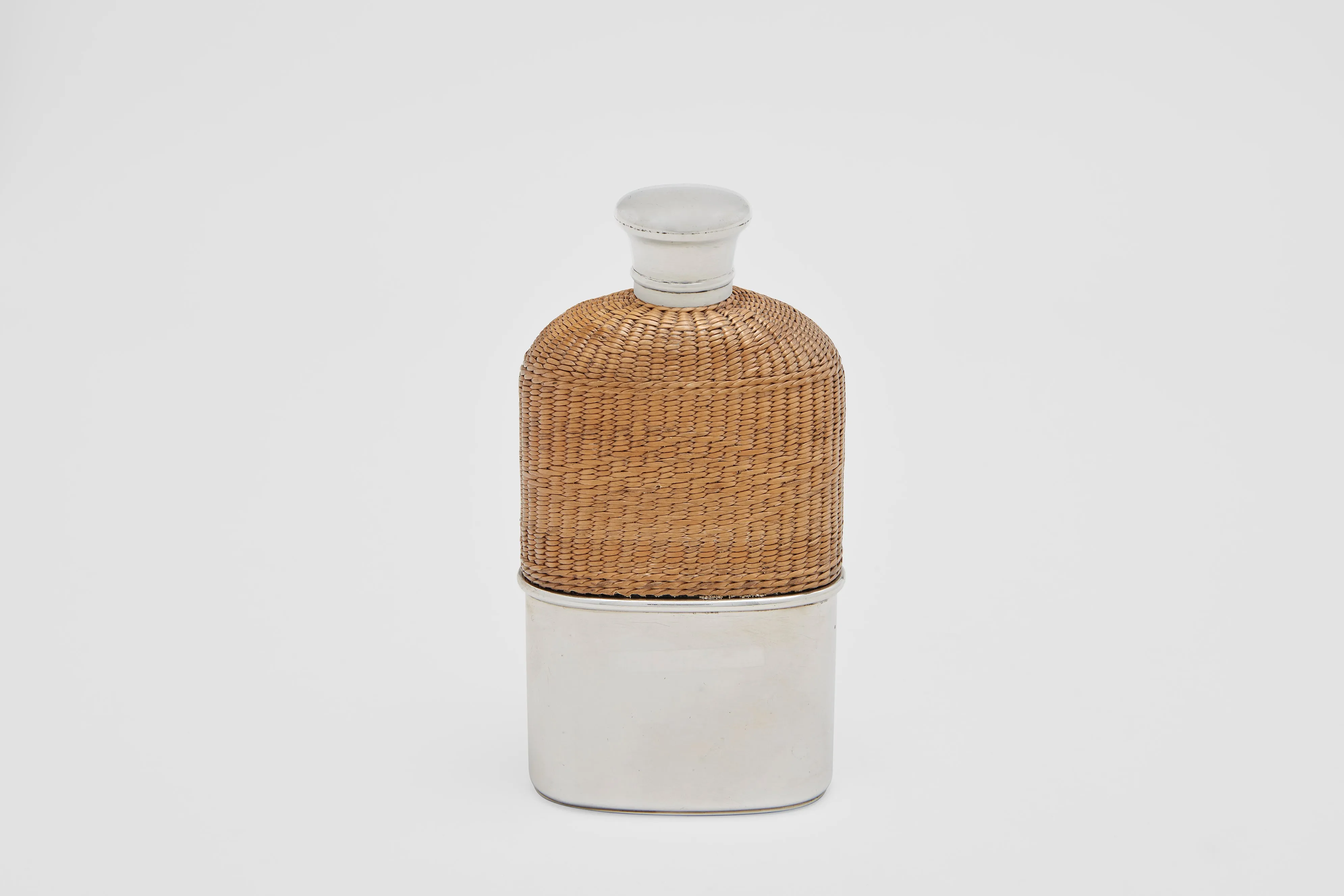 Rattan Drinking Flask with Removable Cup