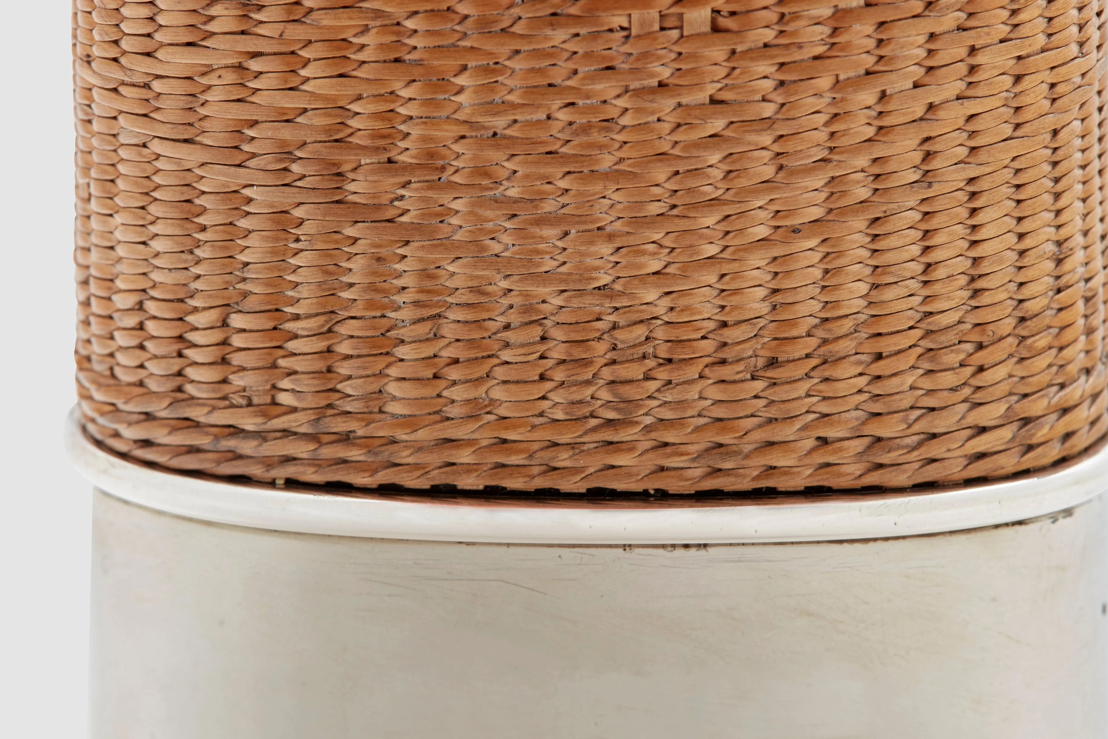 Rattan Drinking Flask with Removable Cup