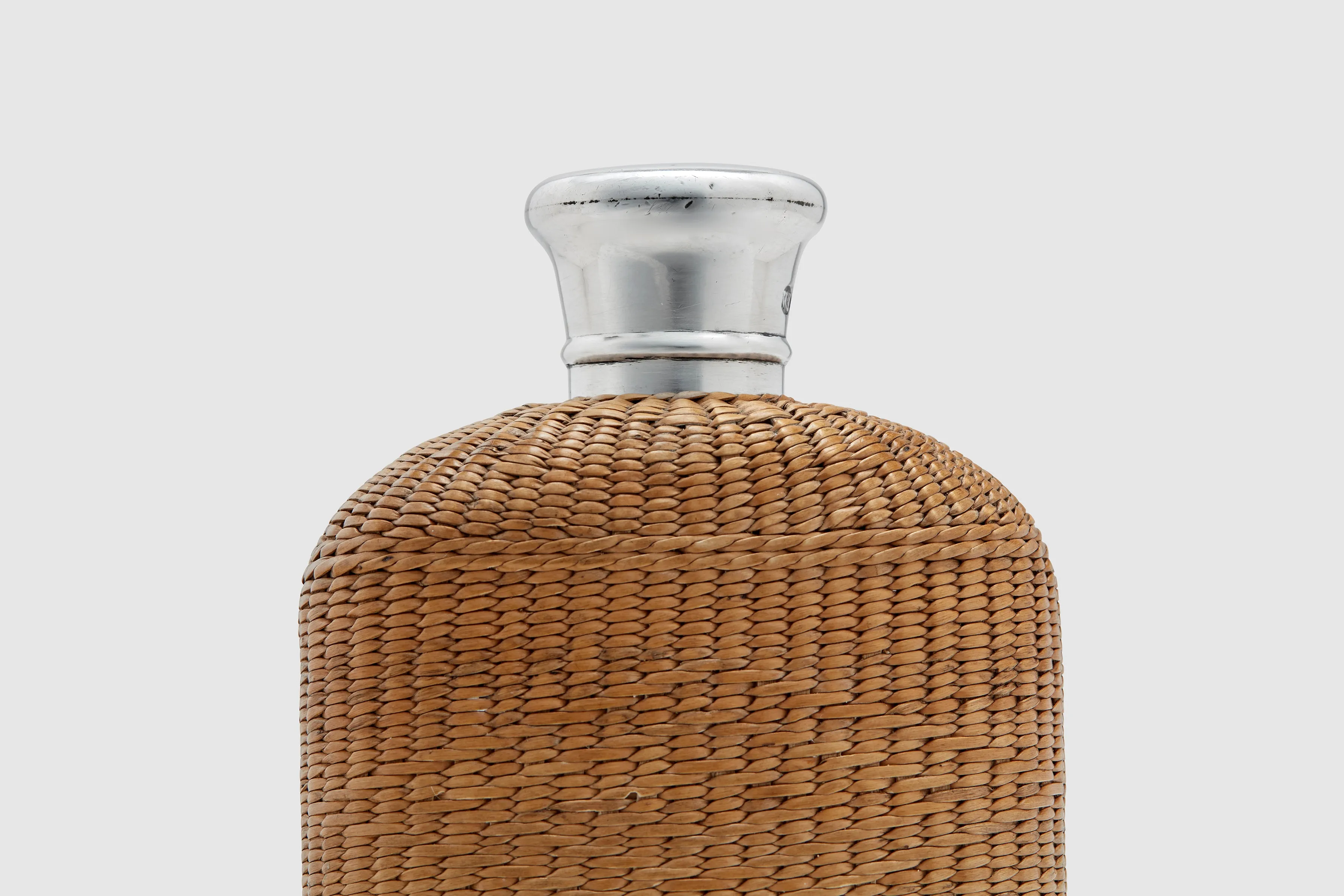 Rattan Drinking Flask with Removable Cup