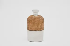 Rattan Drinking Flask with Removable Cup