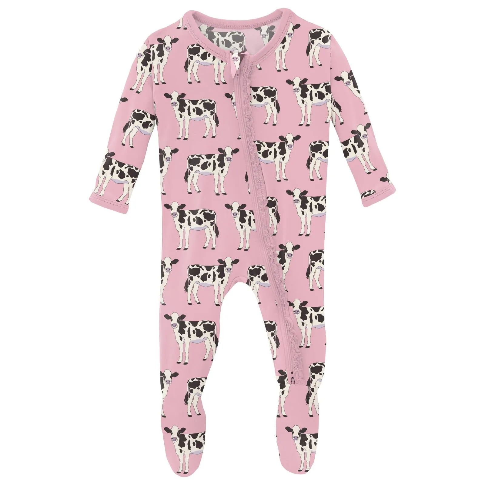 Ruffle Zipper Footie | Cake Pop Cows