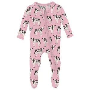 Ruffle Zipper Footie | Cake Pop Cows