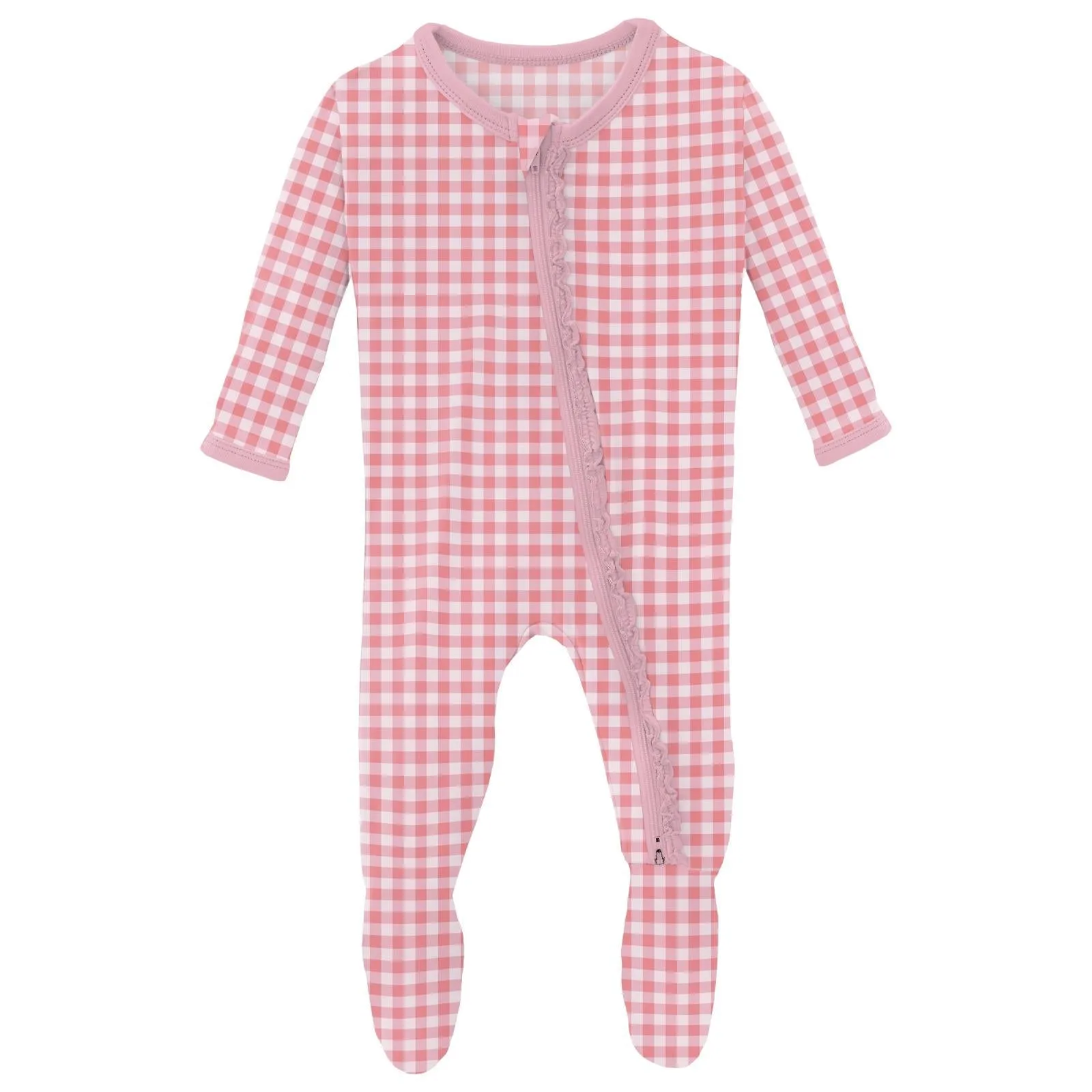 Ruffle Zipper Footie | Cake Pop Gingham
