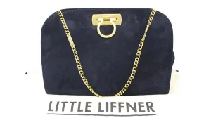 SALVATORE FERRAGAMO Leather Gancini Chain Link Shoulder Bag