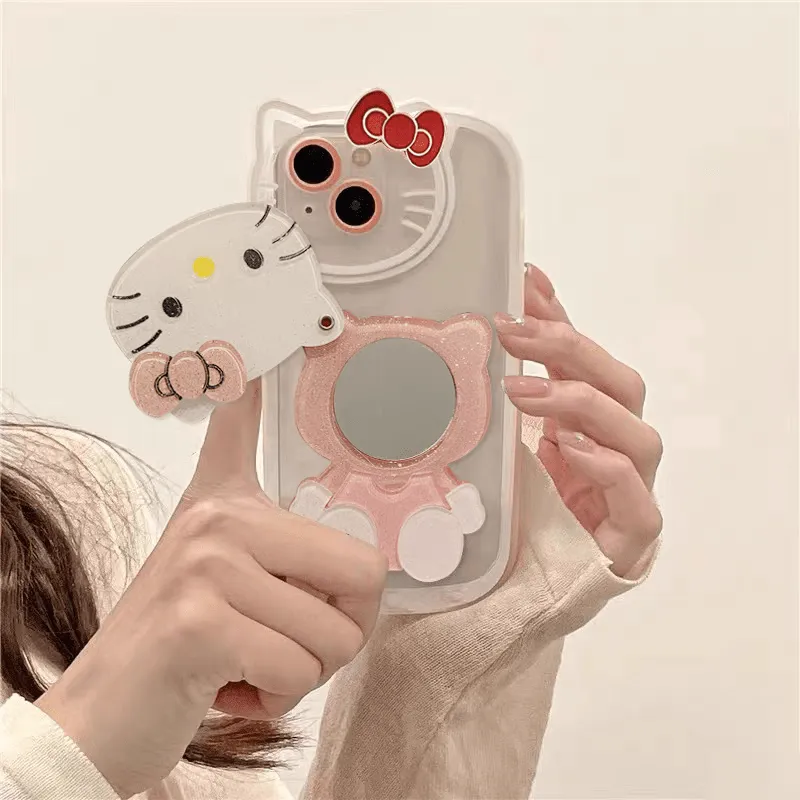 Sanrio Hello Kitty iPhone Case With Cosmetic Mirror