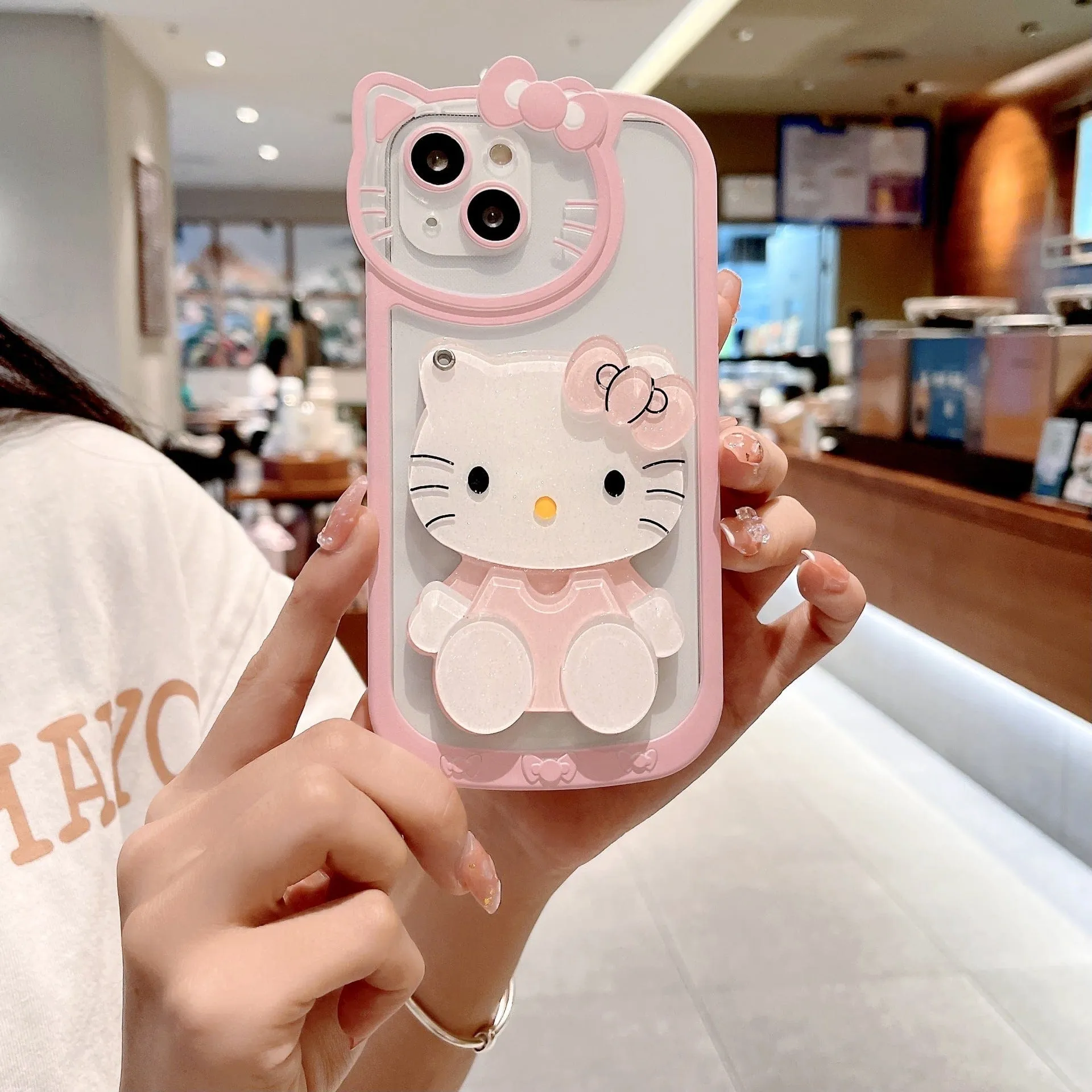 Sanrio Hello Kitty iPhone Case With Cosmetic Mirror