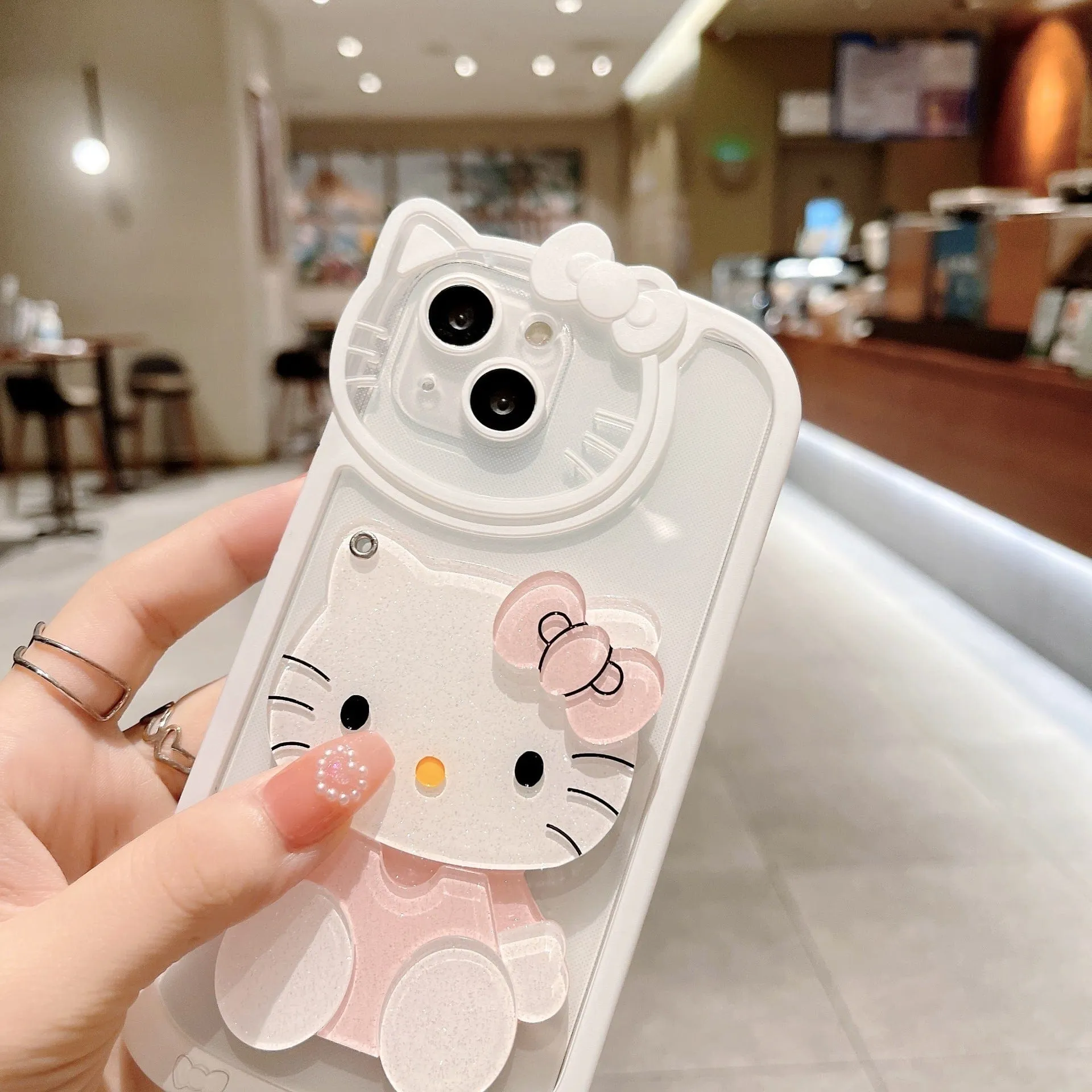 Sanrio Hello Kitty iPhone Case With Cosmetic Mirror