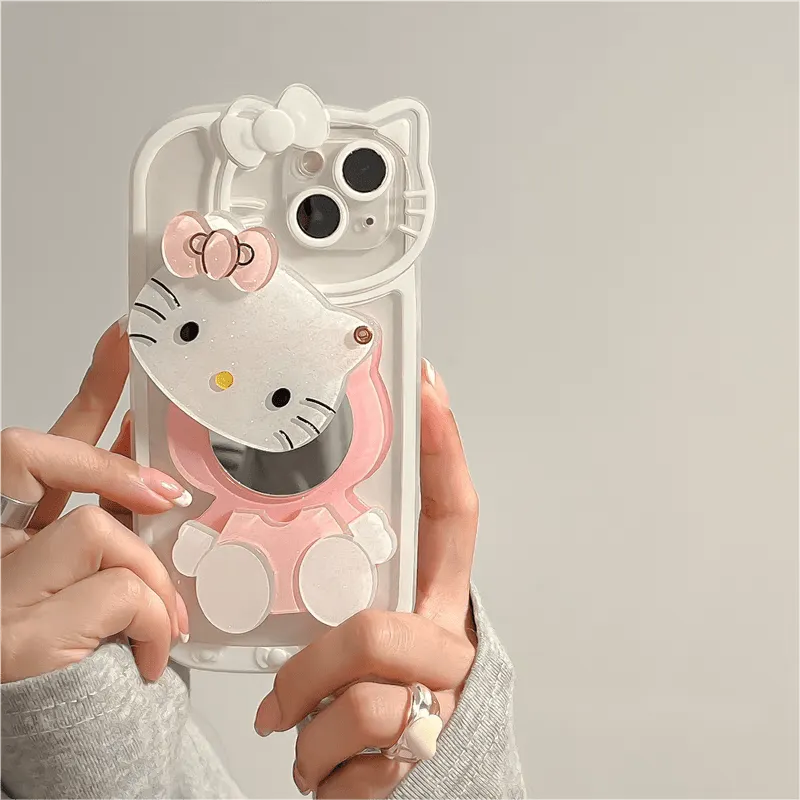 Sanrio Hello Kitty iPhone Case With Cosmetic Mirror
