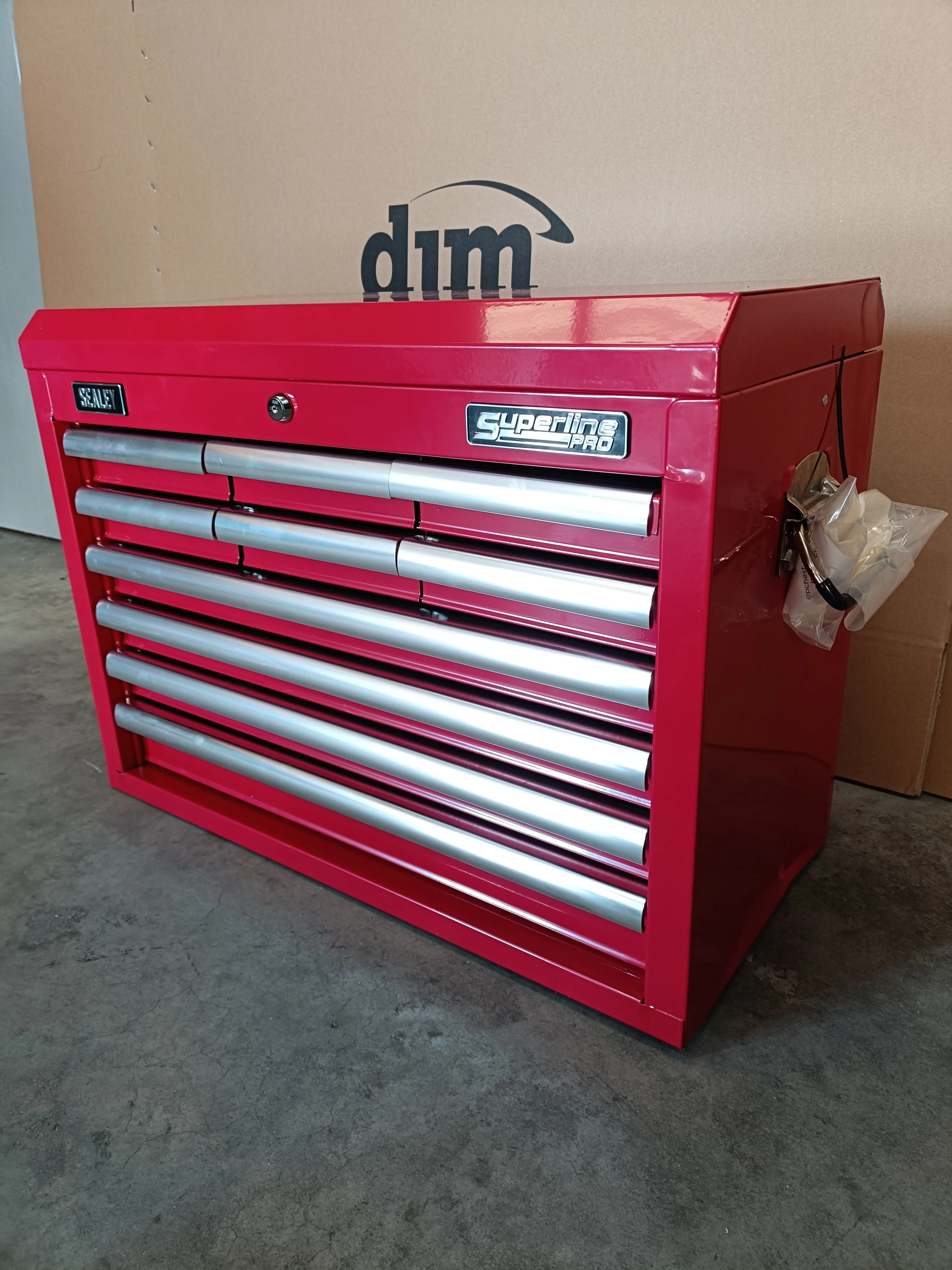 Sealey 10 Drawer Topchest with Ball Bearing Slides - Red - C