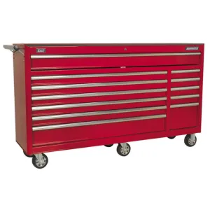 Sealey 12 Drawer Rollcab with Ball-Bearing Slides - Red - D