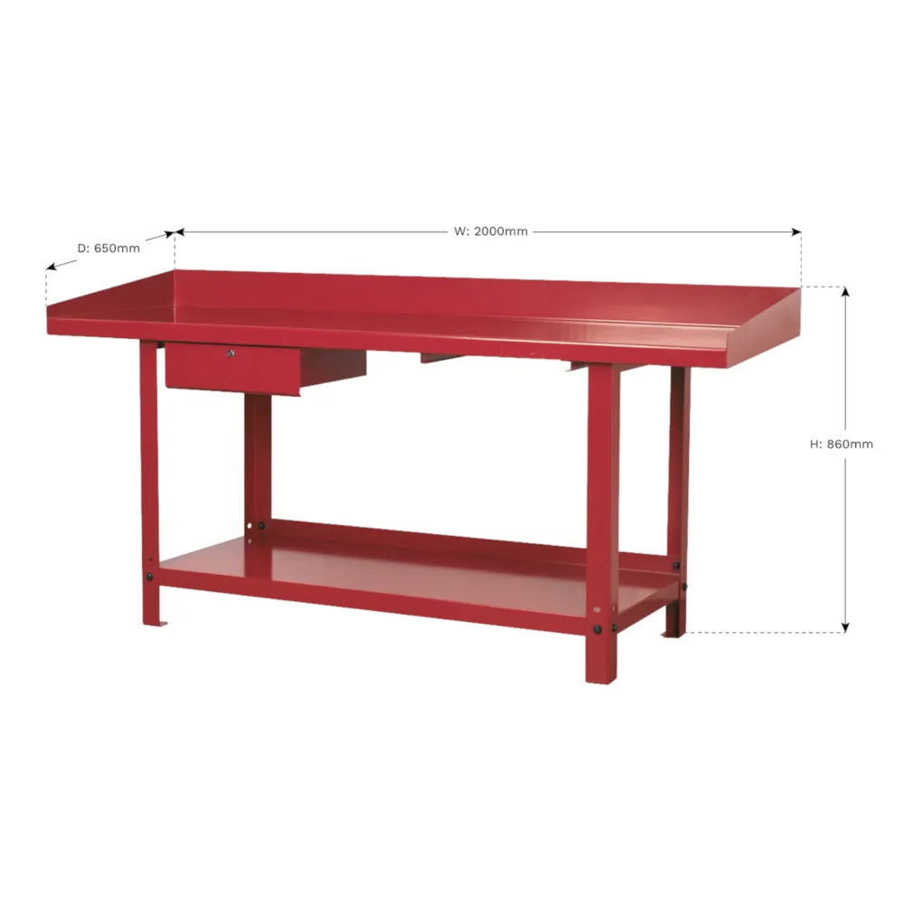 Sealey Steel Workbench 2m with 1 Drawer - C